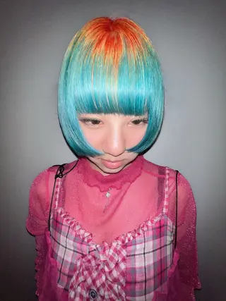 ミディアム カラー haco＋所属・圧倒的デザイン力 店長🎨RENAのヘアスタイル