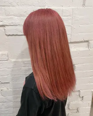 ロング カラー 【ピンク/韓国ヘア/ ヘアセット】亜海のヘアスタイル
