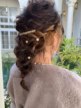 セミロング ヘアアレンジ 似合わせカラー🫶 小川千波のヘアスタイル