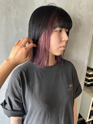 ショート カラー ヘアアレンジ stylist/蛯谷 珠里のヘアスタイル