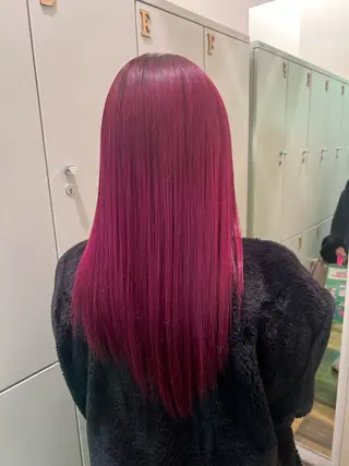 ロング カラー ハイトーンカラー/エ クステ/デザインのヘアスタイル