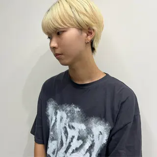 ショート 舟橋耀/ブリーチカラ ー/レイヤーカットのヘアスタイル