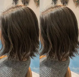 ミディアム カラー パーマ ヘアアレンジ 韓国ヘア/髪質改善 /Harunaのヘアスタイル