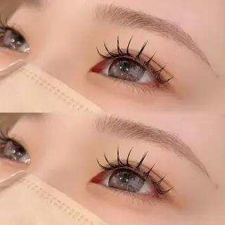 マツエク・マツパ 透明感カラー🎀 ／レイヤー／マツエクのヘアスタイル