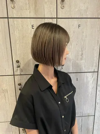 ショート カラー ひなた 艶カラー/渋谷のヘアスタイル