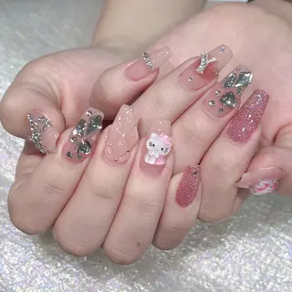 ネイル 長いだし/スカルプ/ パラシェルN.oneのネイルデザイン