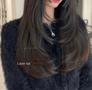 セミロング 🎀みさき🎀 韓国レイヤー/ボブのヘアスタイル