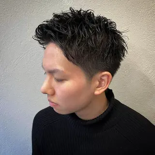 ショート パーマ メンズ メンズ特化/パーマ/ メッシュ/竜成のヘアスタイル