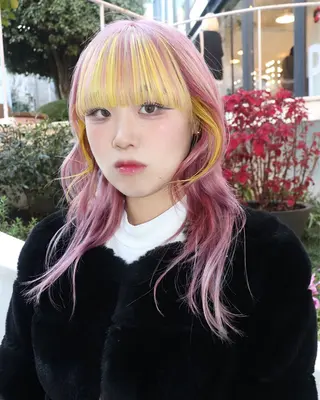 セミロング カラー @kyoniyy KYONIのヘアスタイル