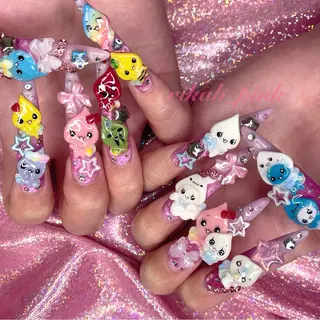 ネイル GO TODAY シェアサロン 新宿Gratia所属・rika.H🦋 個性派スカルプネイルのネイルデザイン