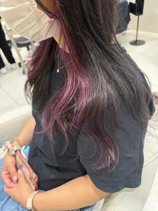 カラー 艶髪/ブリーチなし Wカラー🌺yuiのヘアスタイル