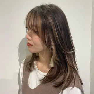 カラー CHIHO💚羽エク /マツエクのヘアスタイル