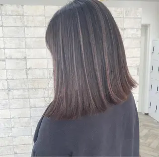 ミディアム ハイライト、レイヤー カット/西梅田/中西のヘアスタイル