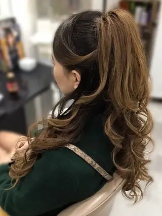 ロング ヘアアレンジ ヘアセット/中洲 Akaneのヘアスタイル