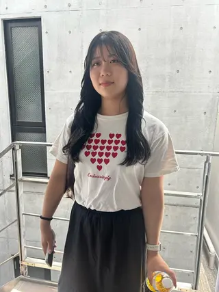 ロング カラー yumeka🩶ボブ 暖色/透け感カラーのヘアスタイル