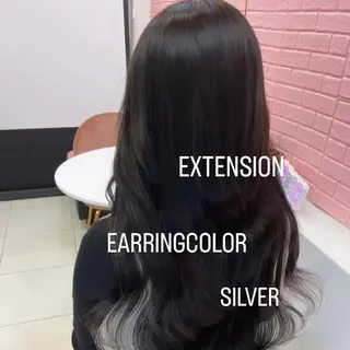 ロング カラー エクステ🩵ブリーチ 韓国ヘア🩵KAEのヘアスタイル