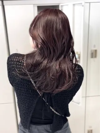 セミロング カラー 韓国ハッシュカット/ 新宿/髪質改善/岡崎のヘアスタイル