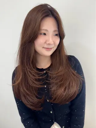 セミロング カラー 似合わせhair /モガミユナ🎀のヘアスタイル