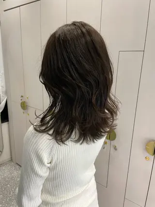 セミロング カラー 暖色/オリーブカラー /中村未来🍒🫒のヘアスタイル