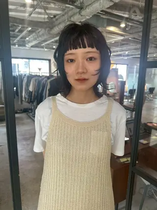 ショート パーマ カラー CEINE＋ officialのヘアスタイル