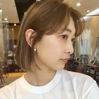 ミディアム カラー 🌱小顔ヘア/ボブ ミディアム/双葉🌱のヘアスタイル