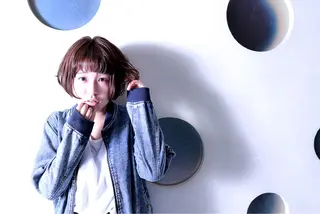 ショート ミディアム カラー パーマ 川間 将彦のヘアスタイル