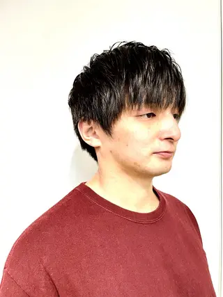 ミディアム パーマ ヘアアレンジ メンズ 髪や目黒店所属・Kamiya's TOKYO 安孫子のヘアスタイル