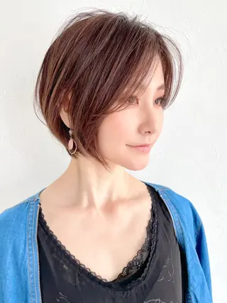 ショート ショート白髪染め無料 ／河瀬謙介のヘアスタイル