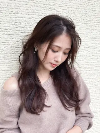セミロング カラー ブリーチ/ヘアケア/ 艶髪/イギチハルのヘアスタイル