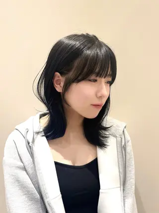 ミディアム 透明感カラー/顔周り カット🎀ヒラバルのヘアスタイル