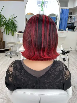 ミディアム 町田 あみのヘアスタイル