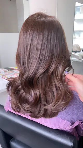 ミディアム カラー risako🇰🇷 韓国ヘア/レイヤーのヘアスタイル