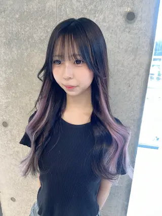 ロング りおな/エクステ /ミルクティーカラーのヘアスタイル