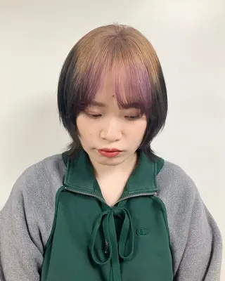 ミディアム fumikaブリーチ /ウルフのヘアスタイル