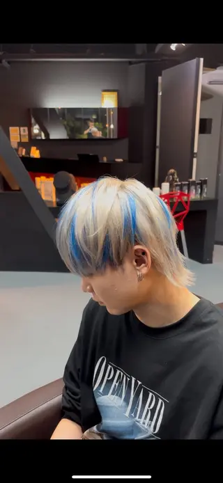 カラー メンズ いなおか かなとのヘアスタイル