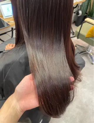 ロング 横浜/髪質改善/ 暖色カラー/アレンジのヘアスタイル