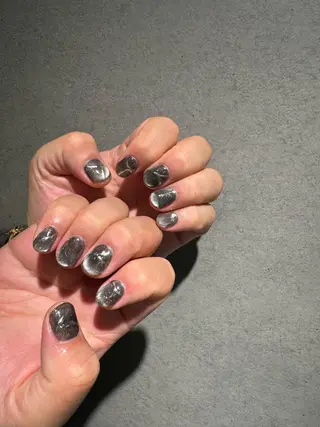 ネイル I-nailロング /ワンホン/キラキラのネイルデザイン