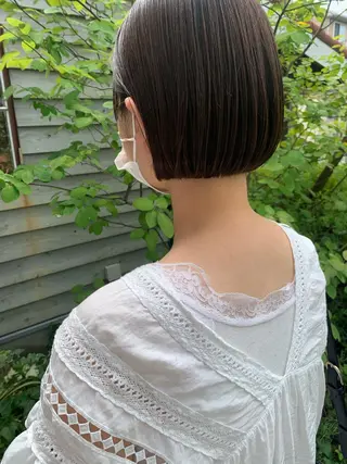 ショート レイヤー/韓国ヘア 杉浦結梨のヘアスタイル