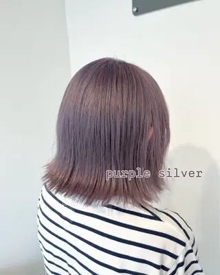 ミディアム カラー 🫧艶カラー/ ハイトーン✨/矢澤のヘアスタイル