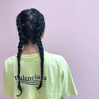 ロング ヘアアレンジ レイヤーカット/ ハイトーンchimiのヘアスタイル