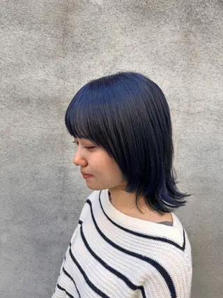 ミディアム パーマ／透明感 🍃Hidetoraのヘアスタイル