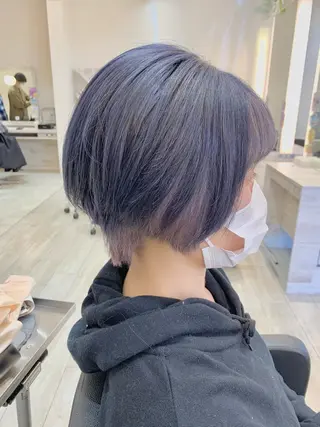 ショート カラー レイヤー／パーマ 西山賢志のヘアスタイル