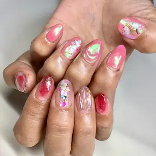 ロング ネイル 福田 加奈のネイルデザイン