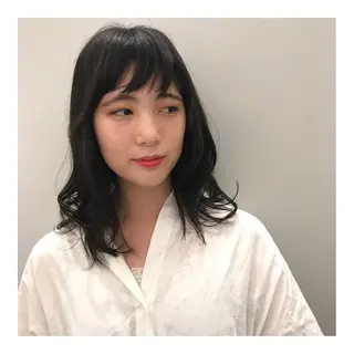 セミロング 栄　mighty by H所属・不破一輝/栄/矢場町 ボブ/レイヤー/艶髪のヘアスタイル