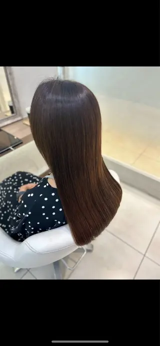 ロング パーマ 艶質改善/縮毛矯正 ササキナツミのヘアスタイル