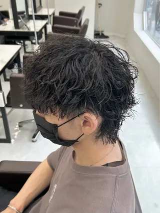 ミディアム パーマ メンズ 🏁メンズパーマ/ RYOYAのヘアスタイル
