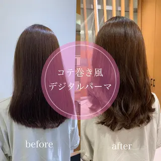 ミディアム パーマ 韓国風ヘア🐰 長谷川のヘアスタイル