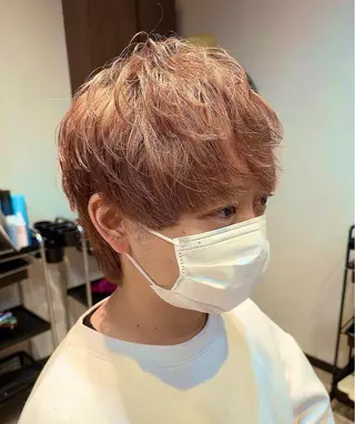 カラー メンズ 髪質改善&ストレート ‪✂︎‬鈴木青樹のヘアスタイル