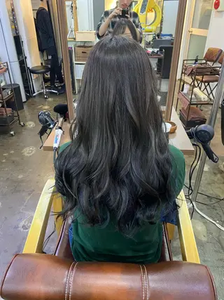 ロング カラー ヘアアレンジ 【艶髪×韓国風】 毛流れ職人 RYOのヘアスタイル