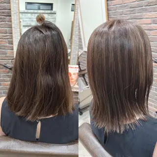ミディアム カラー ヘアアレンジ キッズ 五反田　美容院☆張 明星☆韓国ヘアのヘアスタイル